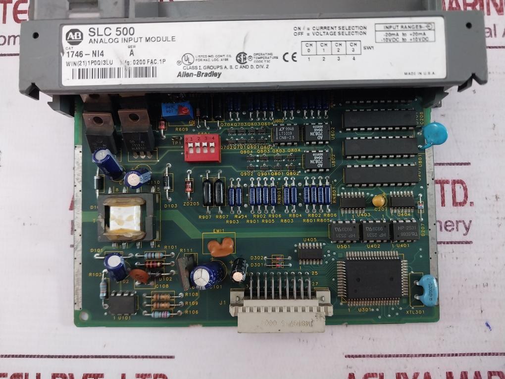 Allen-bradley 1746-ni4 Slc 500 Analog Input Module Ser: A -10Vdc To +10Vdc Allen-bradley 1746-ni4 Slc 500 Analog Input Module Ser: A -10Vdc To +10Vdc